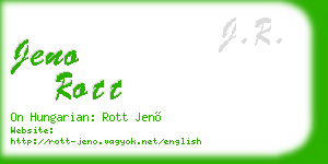 jeno rott business card