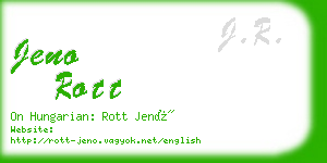 jeno rott business card